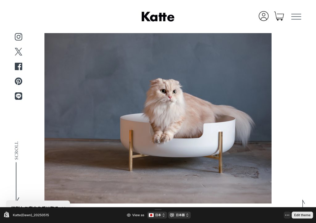 Katte – 世界一美しい猫のトイレを目指して –